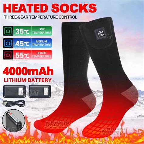 Chaussettes Chauffantes Thermiques Pour Hommes Et Femmes 4000mah Pour