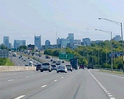 View of the Nashville skyline from I-65 South, Nashville, Tennessee ...