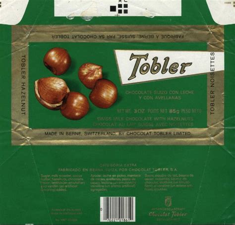 Swiss chocolate wrappers Tobler