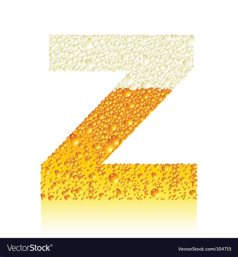 Alphabet Beer Z Royalty Free Vector Image Vectorstock