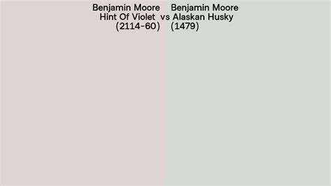 Benjamin Moore Hint Of Violet Vs Alaskan Husky Side By Side Comparison