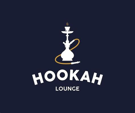 Shisha Bar Logo Modelo De Logotipo Do Hookah Lounge Vetor Premium