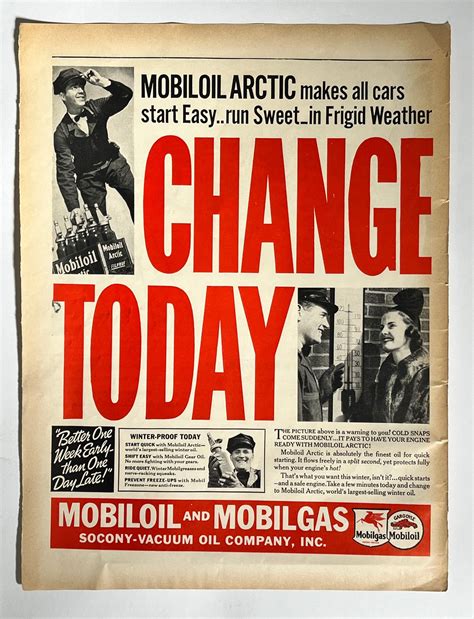 Change Today Mobiloil Poster | People’s Graphic Design Archive