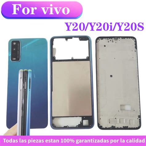 Novaphopat LCD Display Frame Middle Bezel Faceplate For Vivo Y20 Y20S