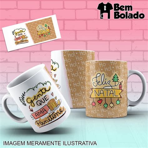 Caneca Gente Que Ama Panetone Feliz Natal Presente Elo7