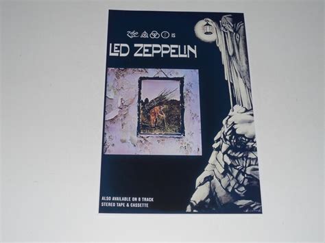 Led Zeppelin Iv Runes Ad Poster From Robert Plant Jimmy Page