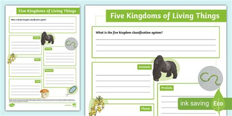 The Kingdoms Of Life Science At Fms Worksheets Library