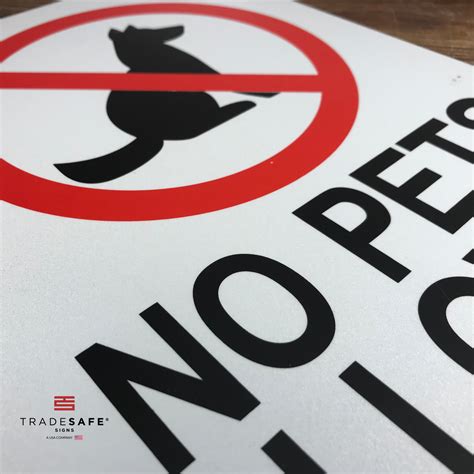 No Pets Allowed Sign - Aluminum Workplace Signs | TRADESAFE