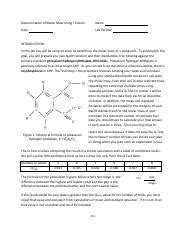 Determination Of Molar Mass By Titration Su Pdf Determination