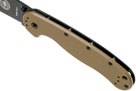 ESEE Avispa pocket knife, black D2 blade, Coyote Brown handle ...