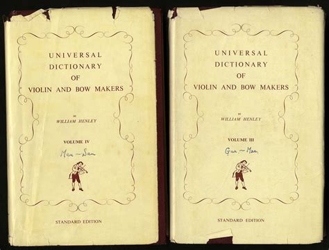 Universal Dictionary Of Violin And Bow Makers By Henley William 1 5