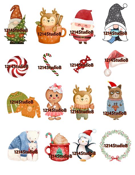 Christmas Holiday Stickers for Digital Planner - Etsy