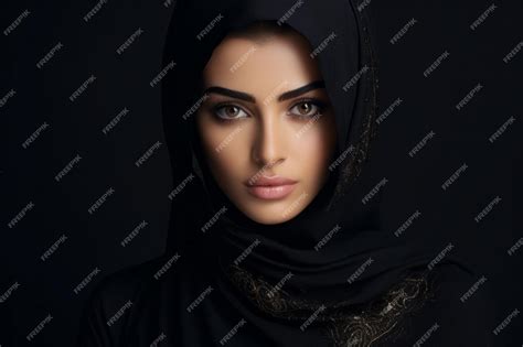 Stunning Middle Eastern woman models hijab fashion | Premium AI ...