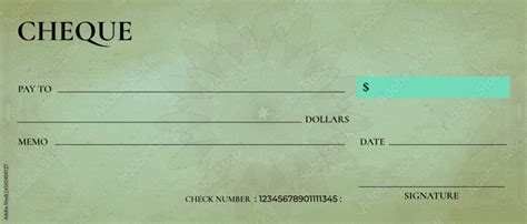 Blank Bank Cheque Template Design Bank Check Template เวกเตอร์สต็อก