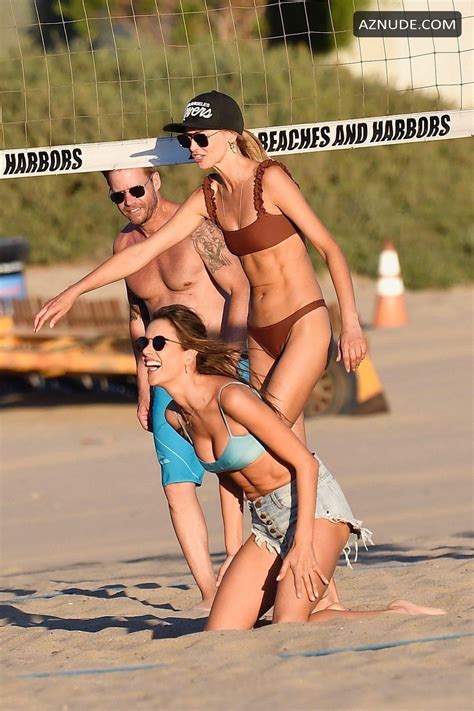 Alessandra Ambrosio Hot Playing A Game Of Volleyball At Santa Monica Beach AZNude