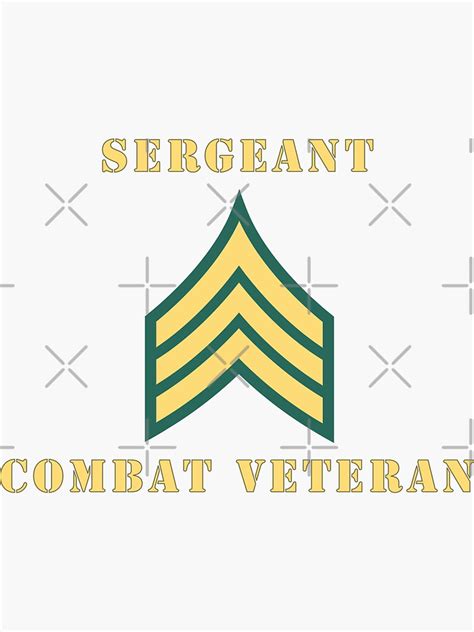 Army Sergeant Sgt Combat Veteran Sticker For Sale By Twix123844