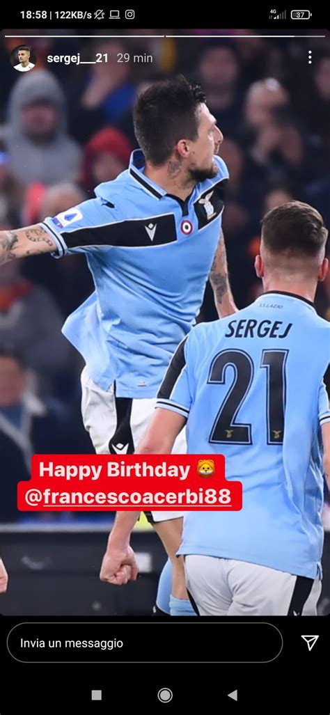 Milinkovic Gli Auguri Ad Acerbi Nel Ricordo Del Derby Foto