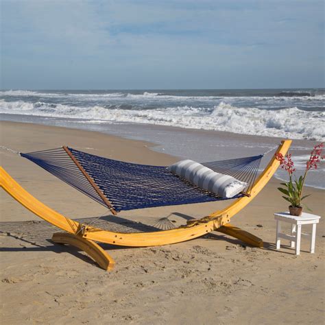 Extra Wide Navy Blue Duracord Rope Hammock Nags Head Hammocks