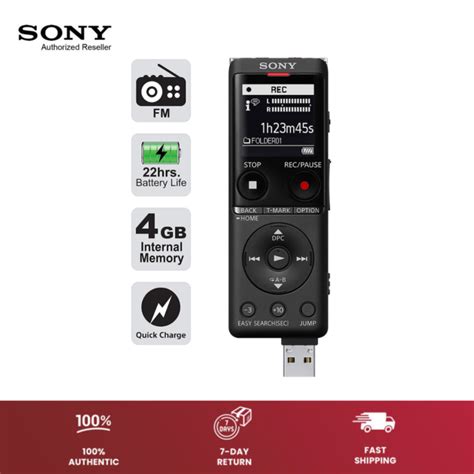 Sony ICD UX570F Digital Voice Recorder UX Series With Built In Stereo