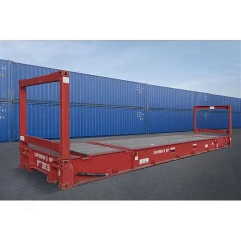 Metal 40 Feet 40ft Second Hand Flat Rack Container Capacity 10 20 Ton