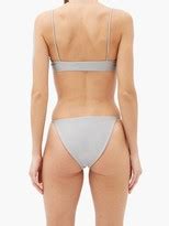 Jade Swim Muse Scoop Neck Bikini Top Silver Shopstyle