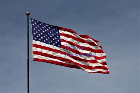 American Flag Blowing In The Wind Etsy