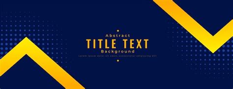 Dark blue banner with arrow style yellow shapes - HD Stock Images