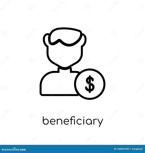 Beneficiary Icon Trendy Modern Flat Linear Vector Beneficiary I Stock