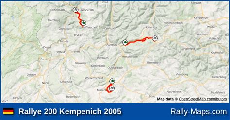 Streckenverlauf Rallye Kempenich Rallyekarte De