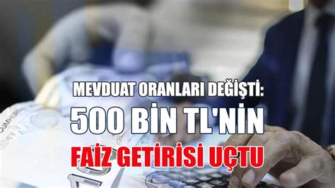 Mevduat Oranları Değişti 500 Bin TL nin Faiz Getirisi Uçtu Kıbrıslı