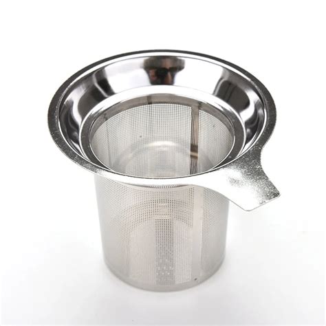 Pcs Stainless Steel Mesh Cup Reusable Strainer Herbal Locking Tea