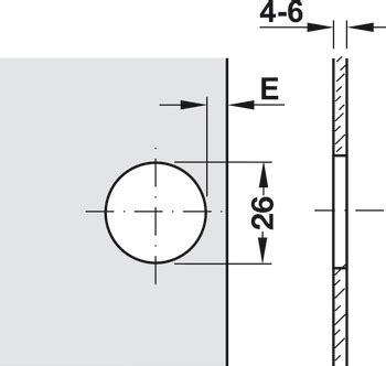 Concealed Hinge H Fele Metalla Mini A Half Overlay Mounting Twin