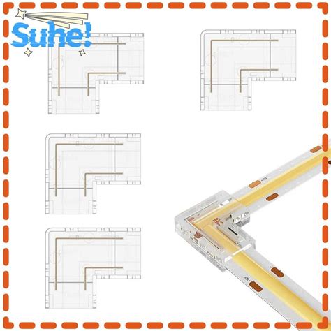 HI SUHE COB LED Connectors 90 Degree L Shape Corner L Shape Cover