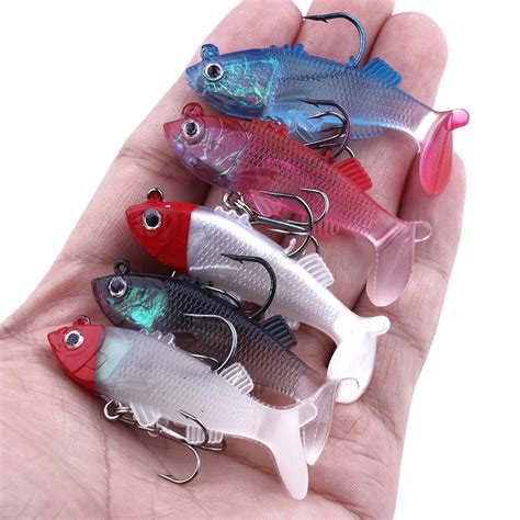 Hengjia Pcs Soft Lead Fish Cm G T Tail Bait Fishing Lure Lead Head