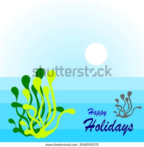 Vector Happy Holidays Postcard Template Stock Vector Royalty Free