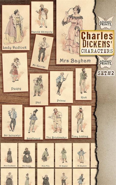 Charles Dickens Characters By Kyd Set Ephemera Classics Digital