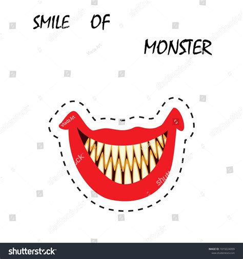 Cartoon Sharp Teeth Smile