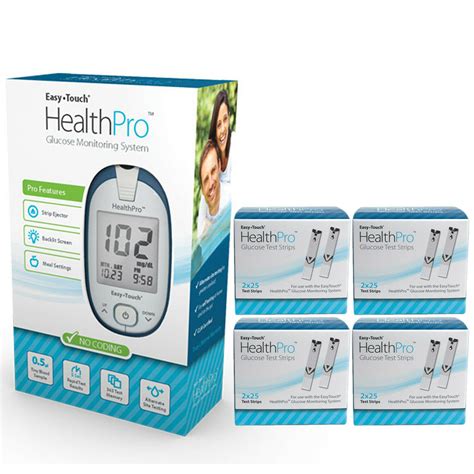 Easy Touch Healthpro Glucose Test Strips Free Glucose Meter Kit