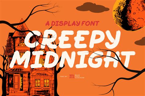 Creepy Midnight | A Brush Display Font