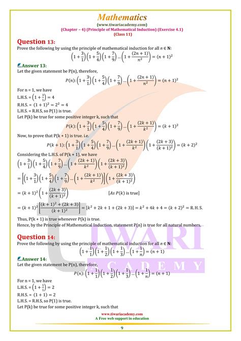 NCERT Solutions For Class 11 Maths Exercise 4 1 Mathematical Induction