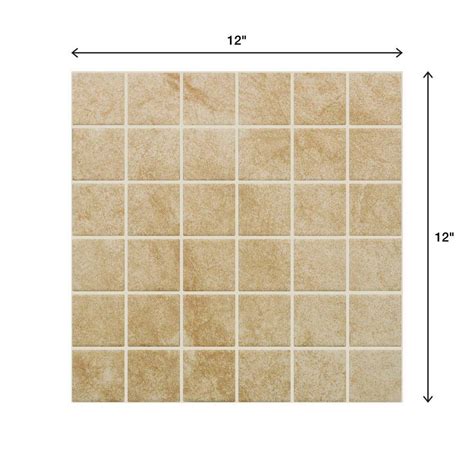 Buy Portland Stone Beige In X In X Mm Ceramic Mosaic Floor