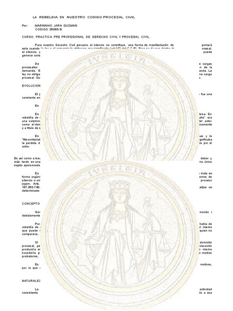 PDF Art La Rebeldia En Nuestro Codigo Procesal Civil DOKUMEN TIPS