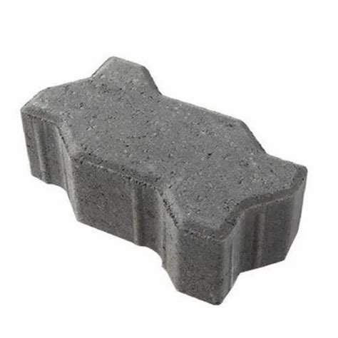 Grey Zig Zag Concrete Uni Paver Block For Flooring Thickness Mm