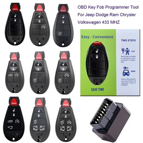 Obd Key Fob Programmer Tool With Keyless Entry Remote Compatible For