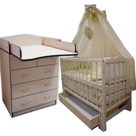 Комплект "Малыш с комодом венге светлый" : Комод 3+2, кроватка маятник ...