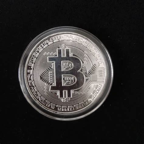 Gold Plated Bitcoin Coin Collectible Art Collection Gift Physical