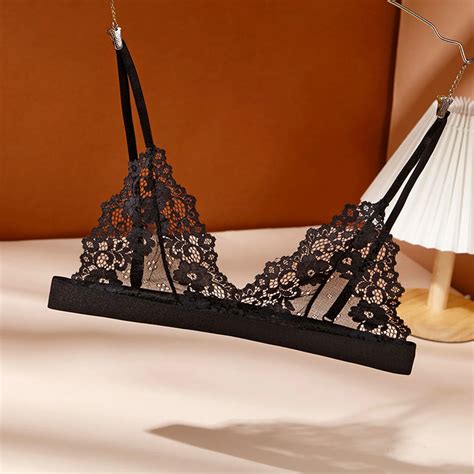 Reggiseno Di Pizzo Sexy Senza Cuciture Bralette Da Donna Lingerie Solida Sexy Cinturino Sottile