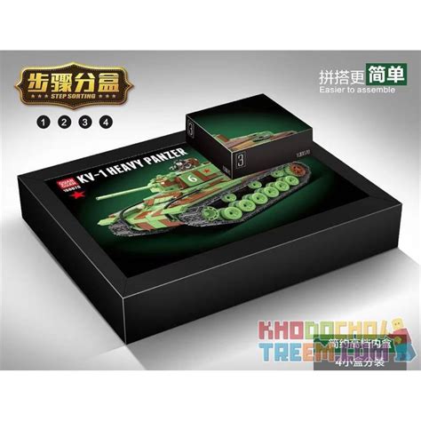 QuanGuan 100070 Quan Guan 100070 non Lego XE TĂNG HẠNG NẶNG KV 1 bộ đồ