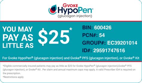 Copay Card Gvoke Glucagon Injection