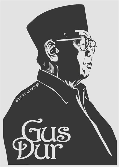 Gus Dur Vector Hitam Putih 58 Koleksi Gambar